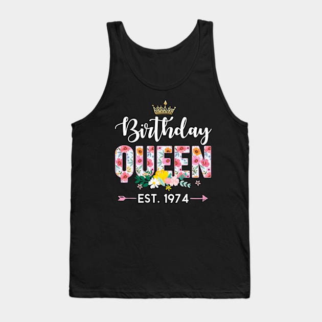 Birthday Queen Perfect Top 50th Birthday Floral B-day Gift For Women Tank Top by truong-artist-C